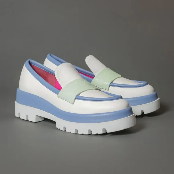 Loafers^Le Babe 336S3 Off White-Jeans