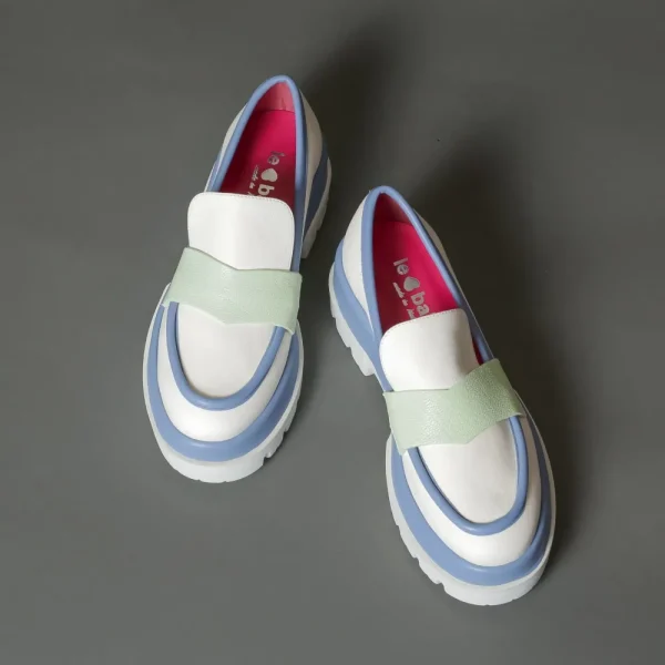 Loafers^Le Babe 336S3 Off White-Jeans