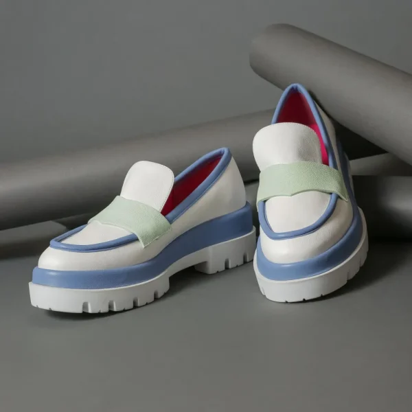 Loafers^Le Babe 336S3 Off White-Jeans